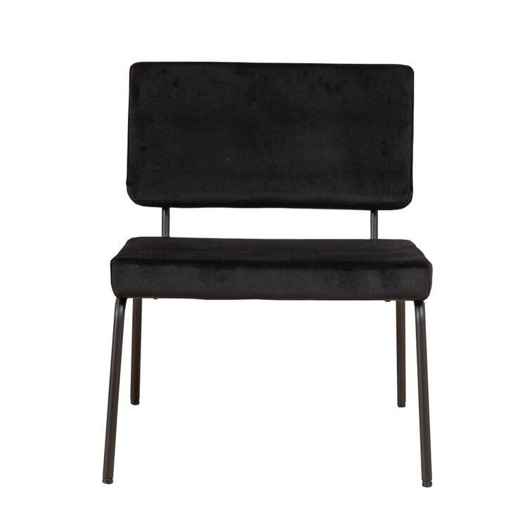 Velvet fauteuil Espen zwart