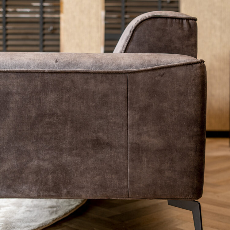 Velvet bank 2,5-zits Vegas antraciet