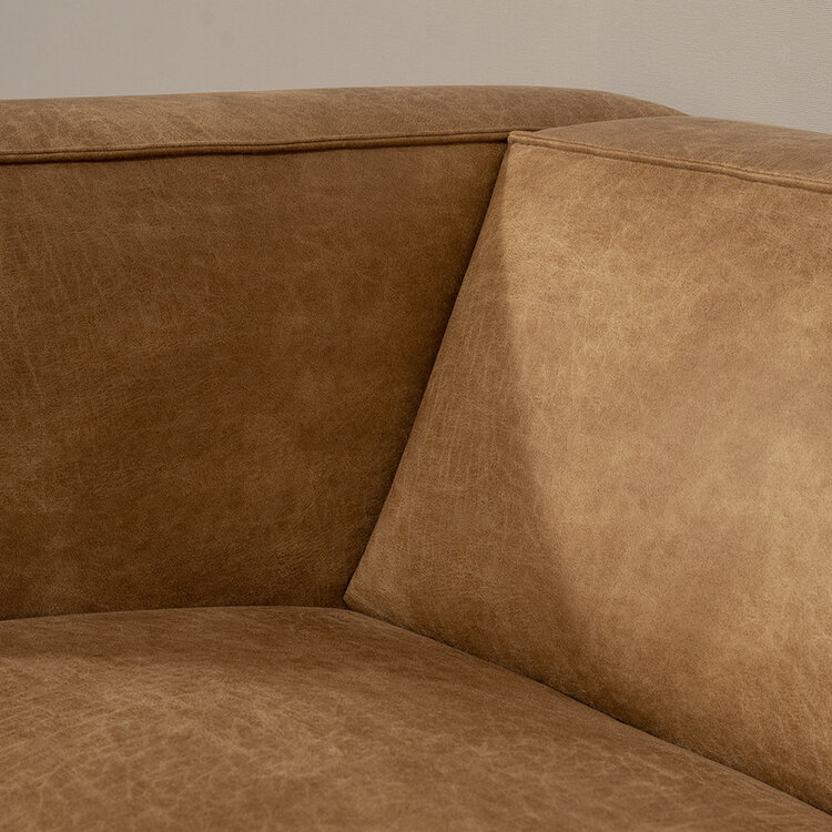 Industriële bank 3-zits Memphis eco-leer beige