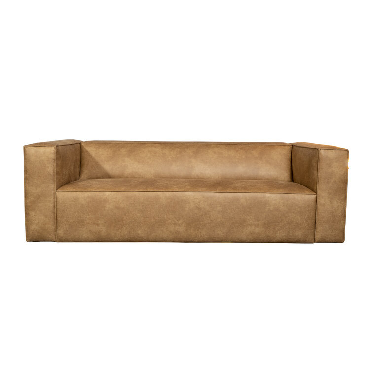 Industriële bank 3-zits Memphis eco-leer beige