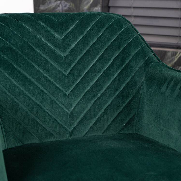 Velvet eetkamerstoel Fiona donkergroen