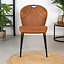 Stapelbare eetkamerstoel Fay eco-leer cognac