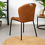 Stapelbare eetkamerstoel Fay eco-leer cognac