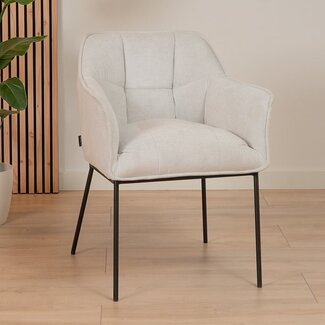 Scandinavische eetkamerstoel Jens off white