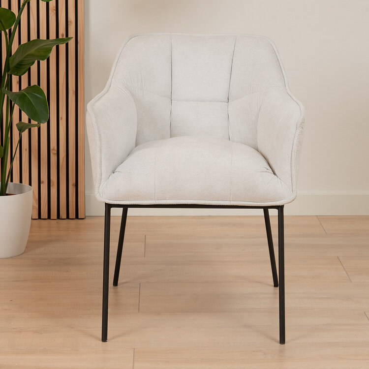 Scandinavische eetkamerstoel Jens off white