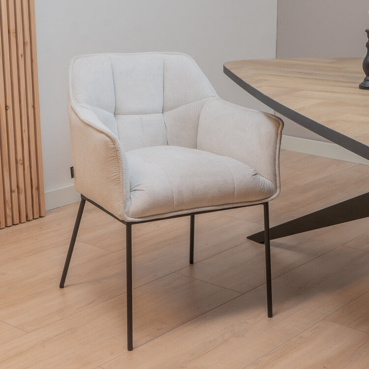 Scandinavische eetkamerstoel Jens off white