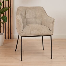 Scandinavische eetkamerstoel Jens taupe