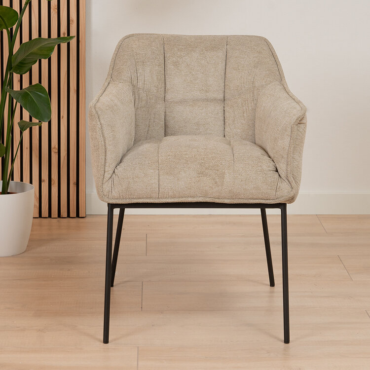 Scandinavische eetkamerstoel Jens taupe