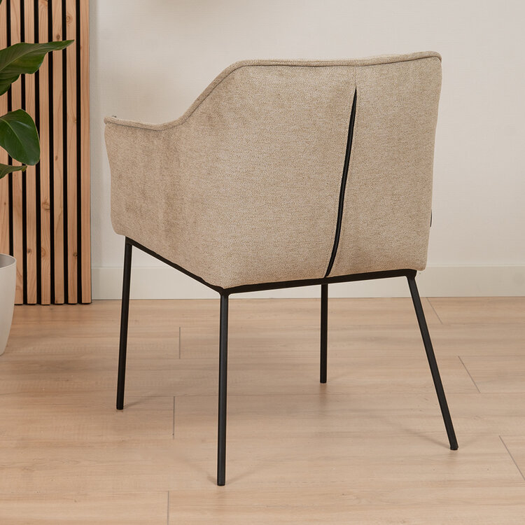 Scandinavische eetkamerstoel Jens taupe