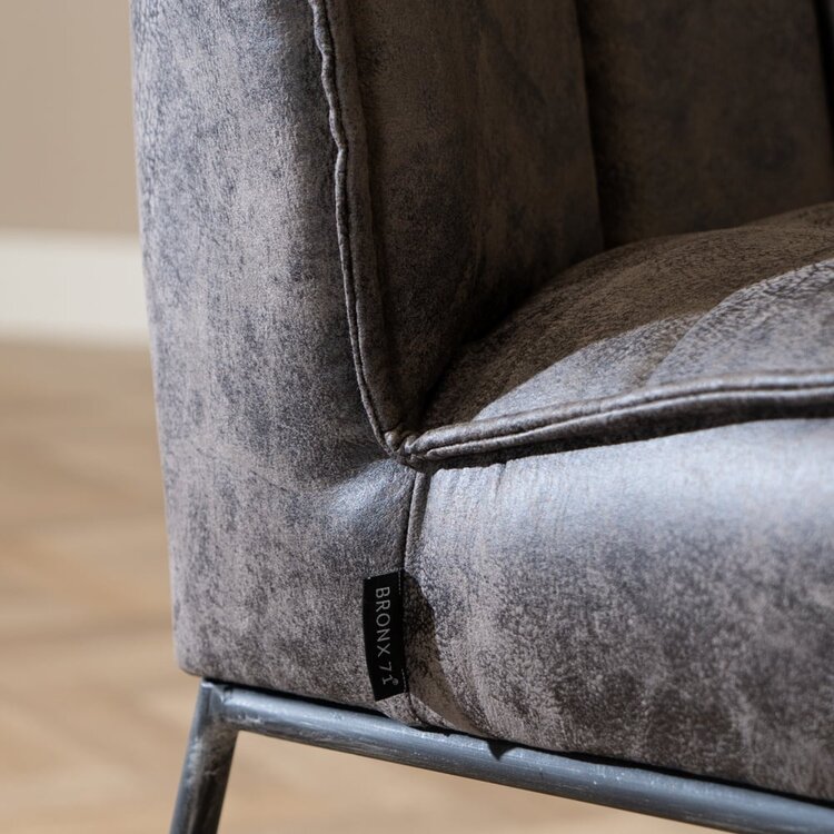 Industriële eetkamerstoel Abel antraciet