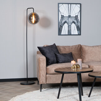 Vloerlamp Ebba 1-lichts Smoke