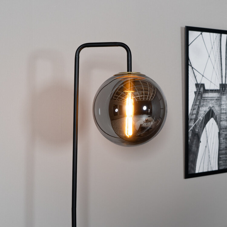 Vloerlamp Ebba 1-lichts Smoke
