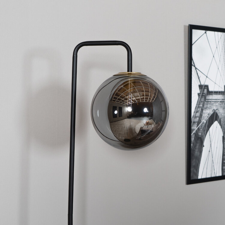 Vloerlamp Ebba 1-lichts Smoke