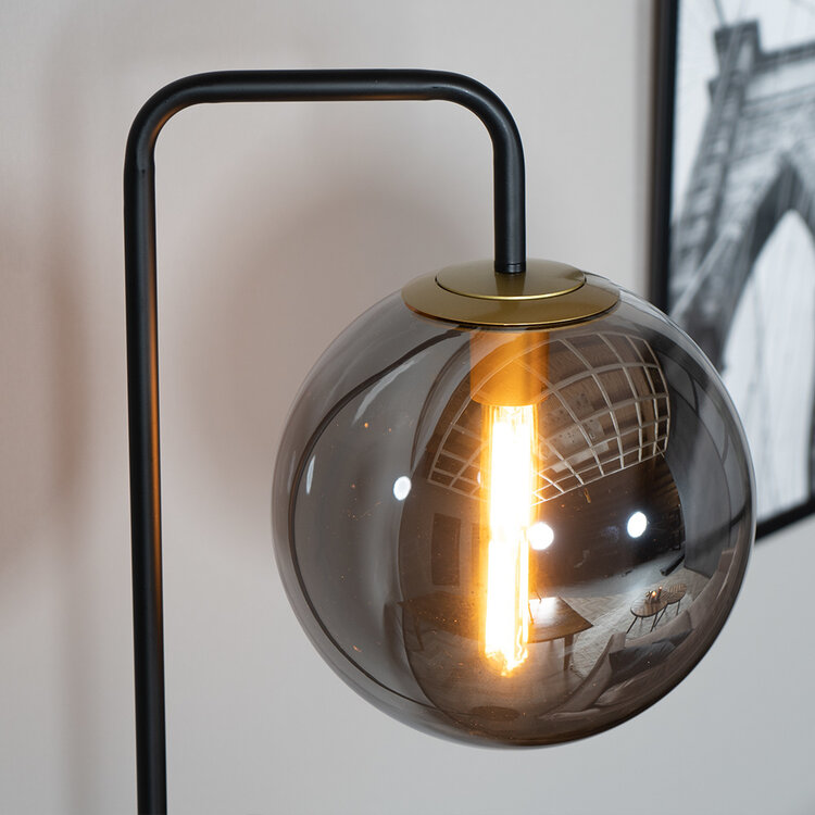 Vloerlamp Ebba 1-lichts Smoke