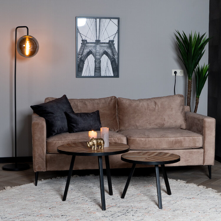 Vloerlamp Ebba 1-lichts Smoke