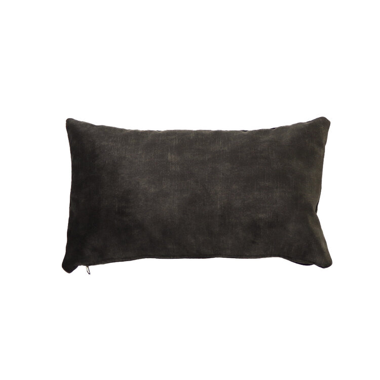 Sierkussen Beau velvet antraciet 25 x 45 cm