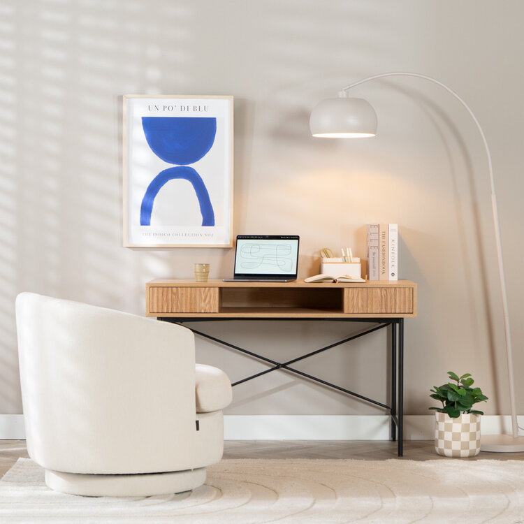 Bureau Maury blank eiken 120x55x77 cm