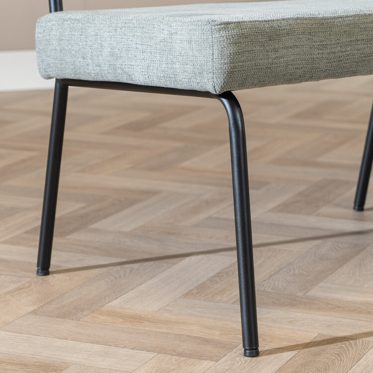 Scandinavische eetkamerbank Espen groen gerecyclede stof 190 cm