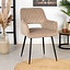 Velvet eetkamerstoel Mika taupe