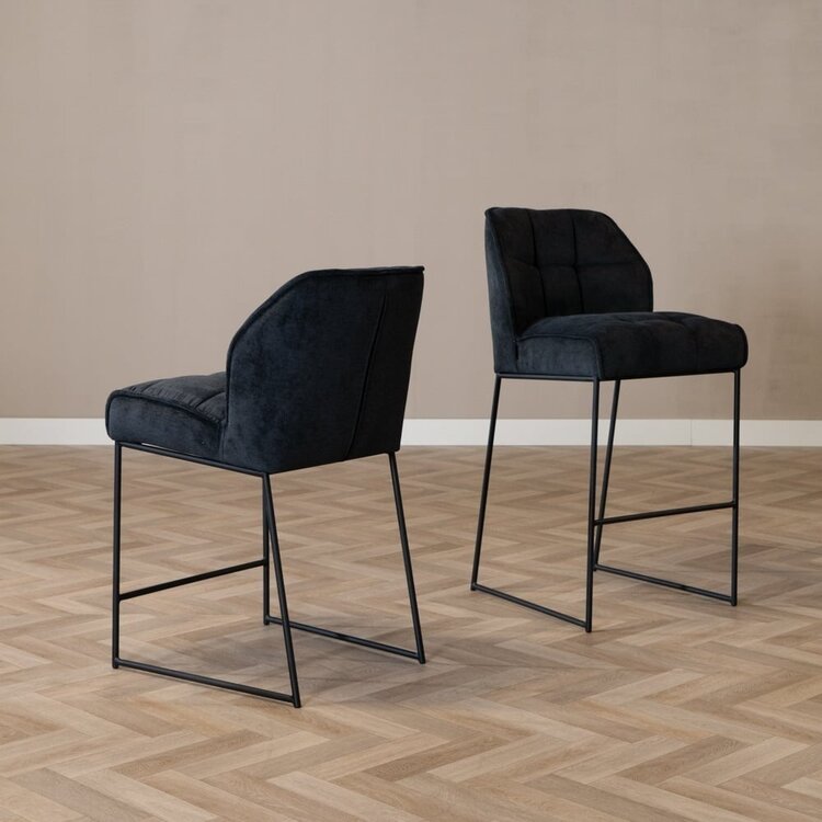 Scandinavische barkruk Jelle zwart 82 cm