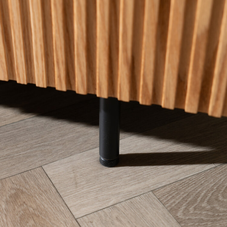 Dressoir Haley zwart/blank eiken 160 cm