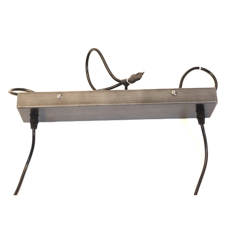 Industriële hanglamp Brushed Cube 4-lichts donker grijs