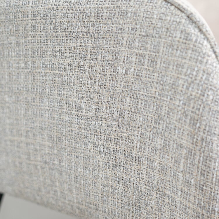 Eetkamerstoel Chicago velvet/ geweven stof beige