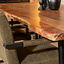 Eetkamertafel boomstam Richy acaciahout verstelbare tafelpoten 180 x 90 cm