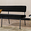 Velvet eetkamerbank Espen zwart 160 cm