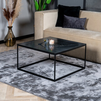 Salontafel marmer Rico 70 x 70 cm zwart