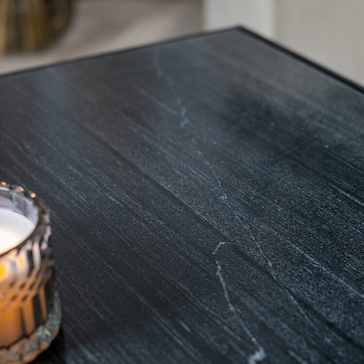 Salontafel marmer Rico 70 x 70 cm zwart