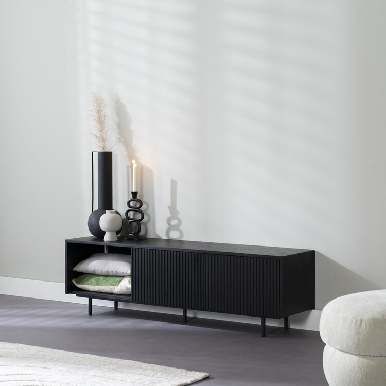 Tv-meubel Ray zwart eiken 150 cm