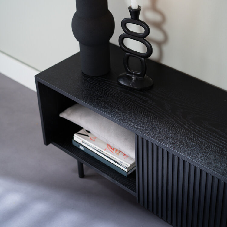 Tv-meubel Ray zwart eiken 150 cm