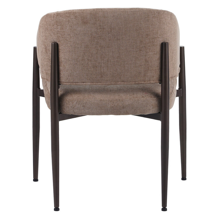 Velvet eetkamerstoel Bret taupe