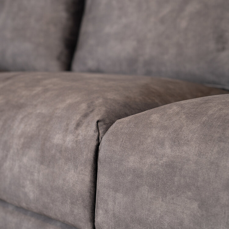 Velvet hoekbank Denver antraciet links