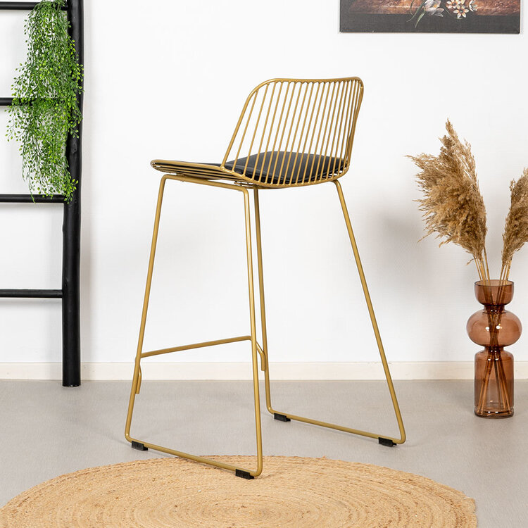 Design barkruk Jenny goud 67 cm