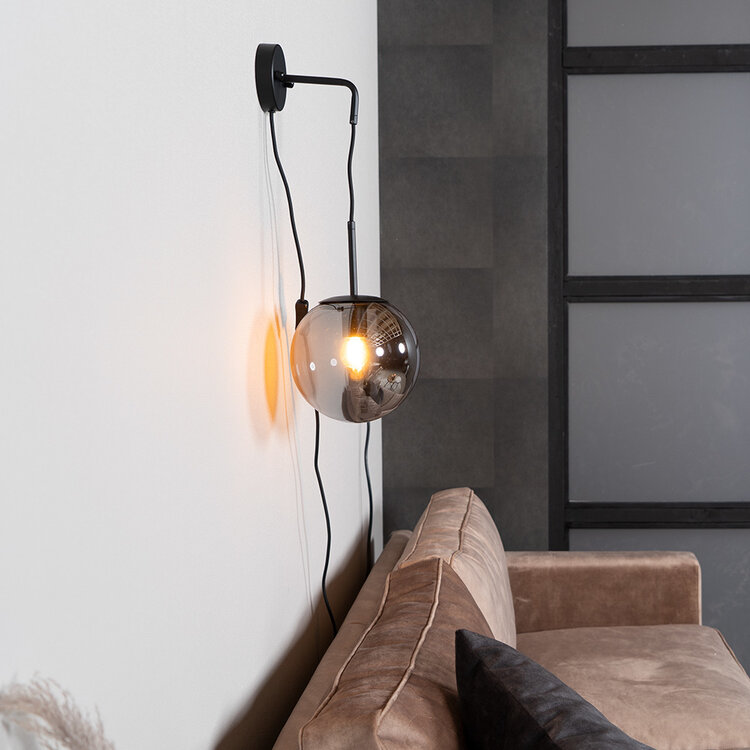 Wandlamp Else 1-lichts Smoke