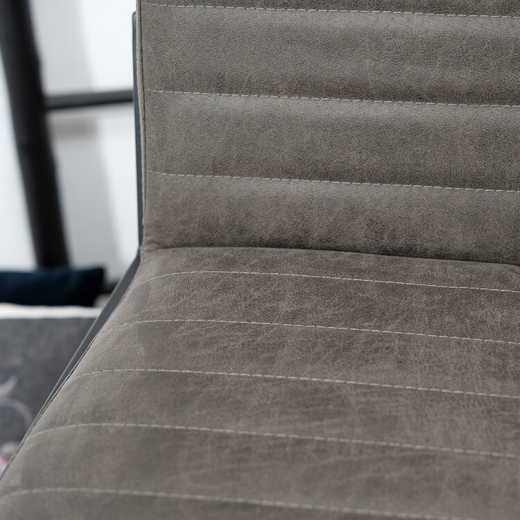 Industriële barkruk Block antraciet eco-leer 79 cm