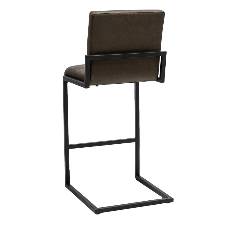 Industriële barkruk Block antraciet eco-leer 79 cm