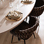Eetkamerstoel Braid chenille bruin