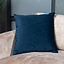 Sierkussen Anna velvet donkerblauw 45 x 45 cm