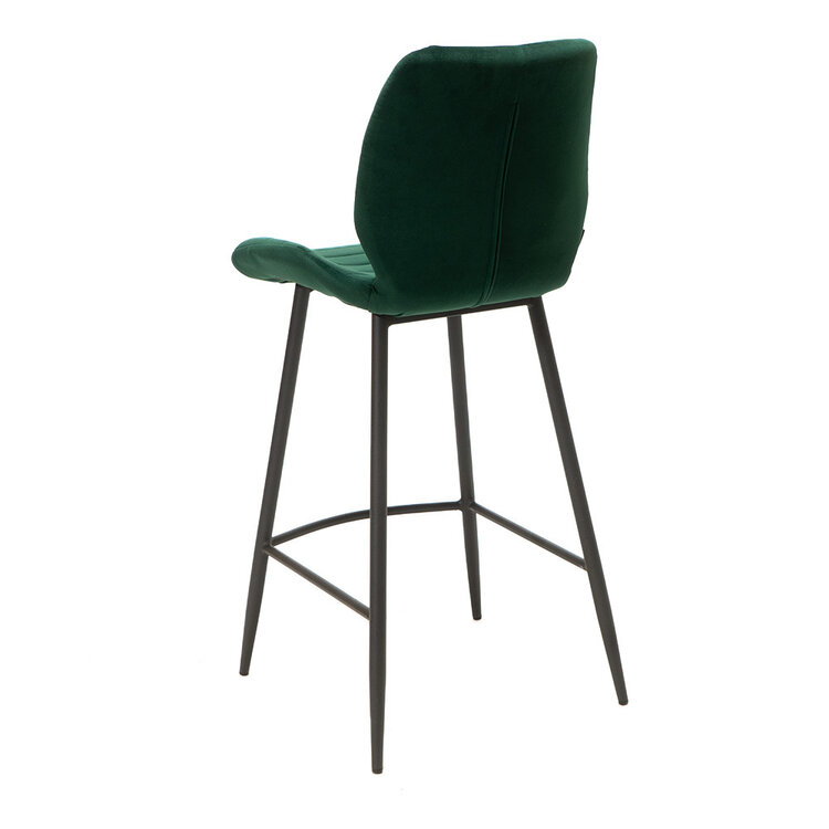 Velvet barkruk Toby donkergroen 71 cm