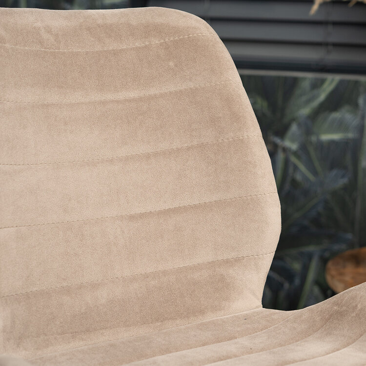 Velvet eetkamerstoel Toby taupe