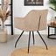 Velvet eetkamerstoel Nelly taupe