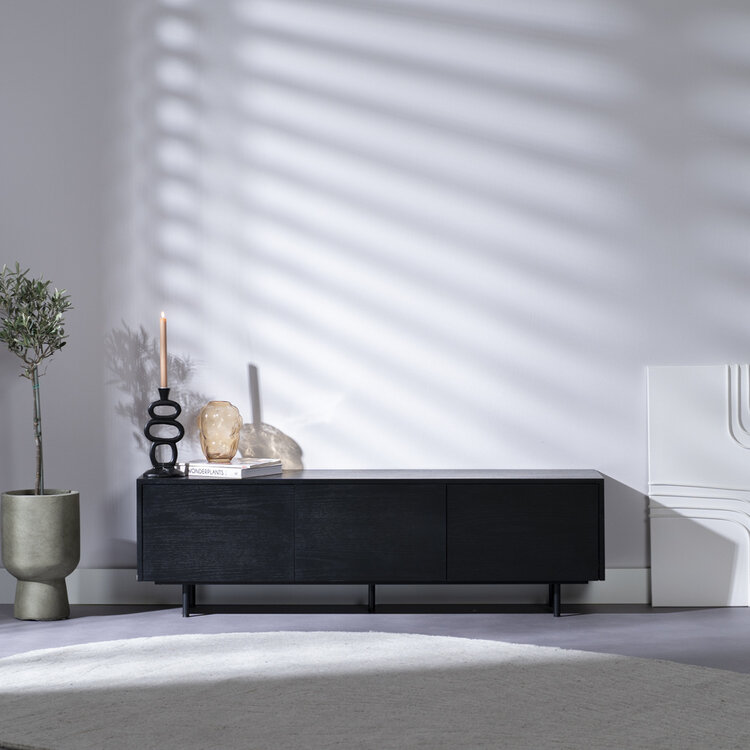 Tv-meubel Thomas zwart eiken 150 cm