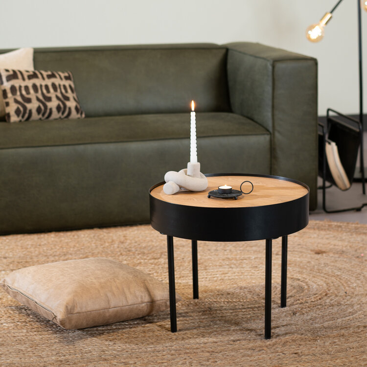Salontafel Zita rond zwart