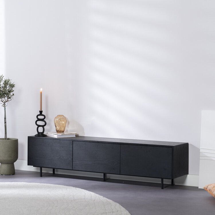 Tv-meubel Thomas zwart eiken 180 cm