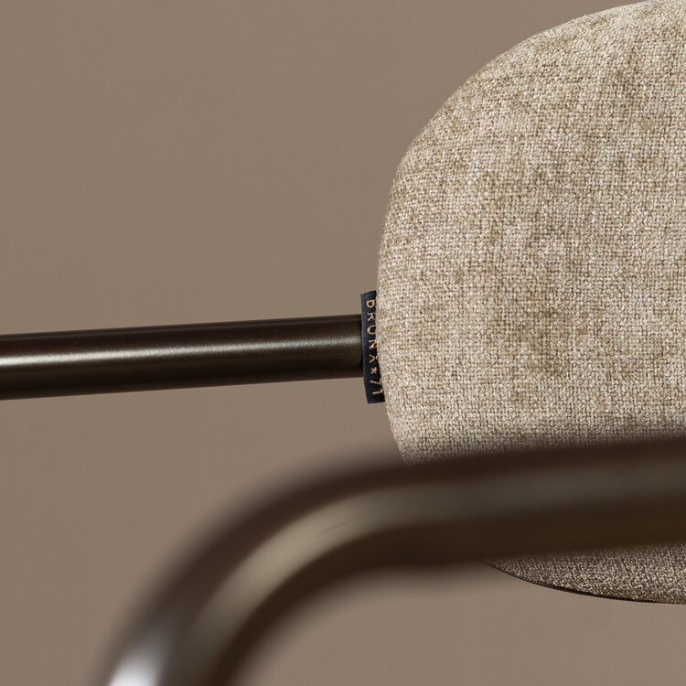 Velvet eetkamerstoel Gio taupe