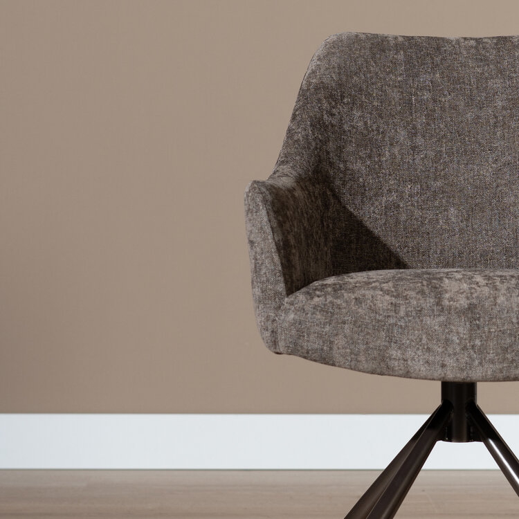 Eetkamerstoel Kay draaibaar bruin