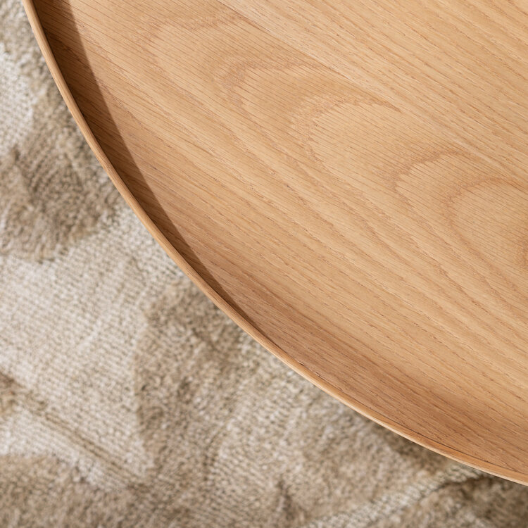 Salontafel Rio Ø90 cm blank eiken